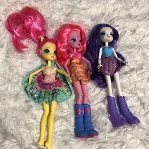 My little pony equestrian lot of 3 doll 10 inches